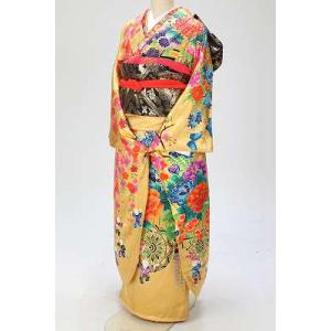 レンタル衣裳・花嫁金振袖花婿金黒紋付き袴一式往...の詳細画像2