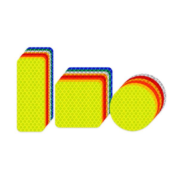 10枚 反射ステッカー 反射シール 反射材 反射テープ 屋外用 屋内 車用 外装 夜間 事故防止 安...