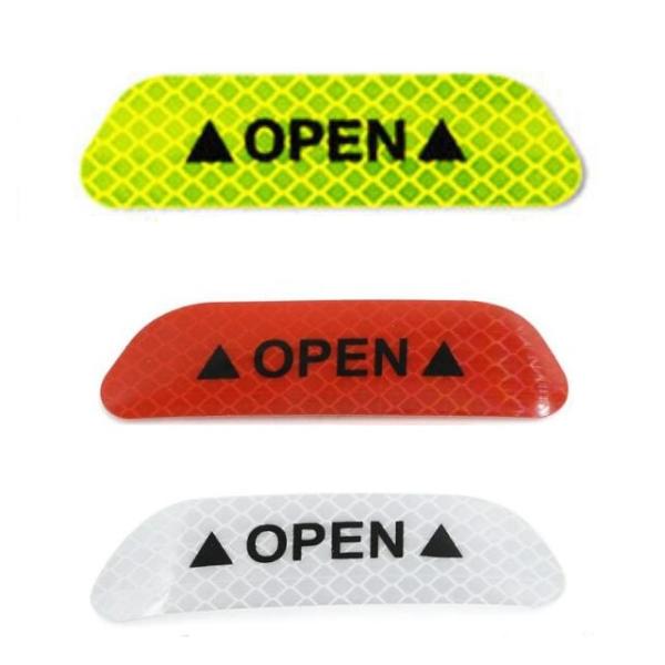 4枚 反射ステッカー　反射シール 反射材 反射テープ 屋外 車用 夜間 自動車のドアを開けた際