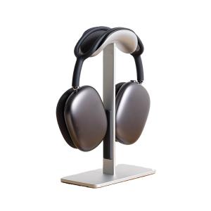 AirPods Max Max2 対応 置くだけ自動スリープ ヘッドホンスタンド スリープモード対応 磁気設計 アルミ製 デスク用 滑り止めベース 傷防止シリコン 安定設計 ヘ