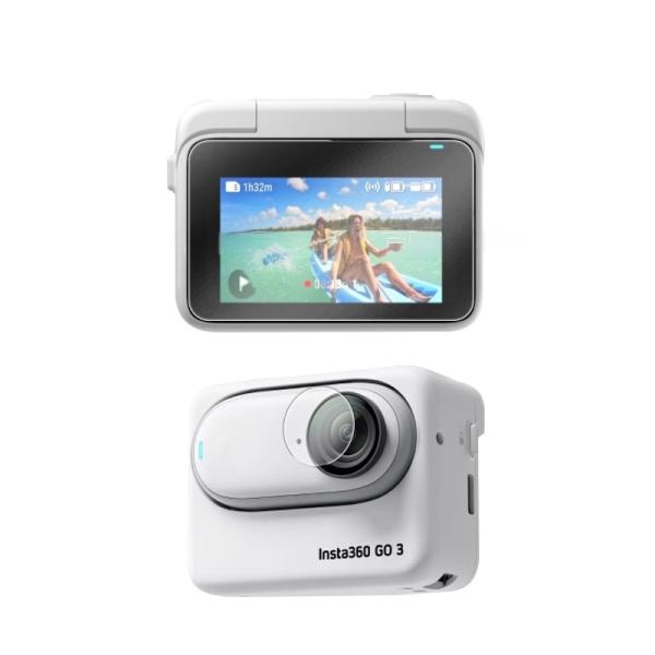 Insta360 GO3 フィルム+レンズ保護フィルム 保護フィルム 強化ガラス 9H カメラフィル...