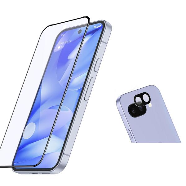 Google Pixel 9a フィルム ピクセル9a 用 ガラスフィルム レンズフィルム付き 全面...