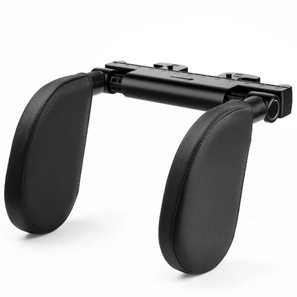 ヘッドレスト 車用 首枕 ネックパッド 首サポート 頚椎サポート 角度調節 取付簡単 PUレザー 高...