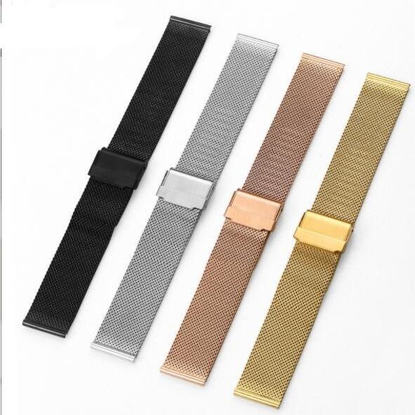 スマートウォッチ バンド 時計バンド 腕時計用ベルト ステンレス 0.6網目スライド式 バックル ク...