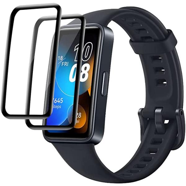 2枚 huawei band8 band9 band10 3D曲面カバー 全面保護 バンド8 バンド...