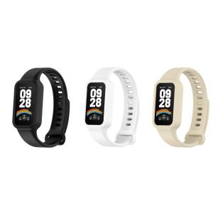 シャオミ(Xiaomi) スマートウォッチ Xiaomi Band 9 Active バンド シリコン 一体型 ベルト リストバンド交換 柔らか ウォッチ 腕時計 ウェアラブルスポーツ Sm