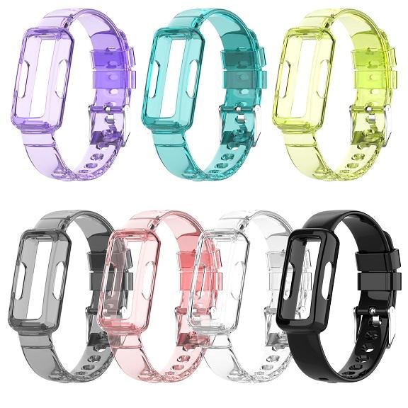 Fitbit Inspire3 バンド ベルト クリア 一体型 Fitbit Inspire 3 交...