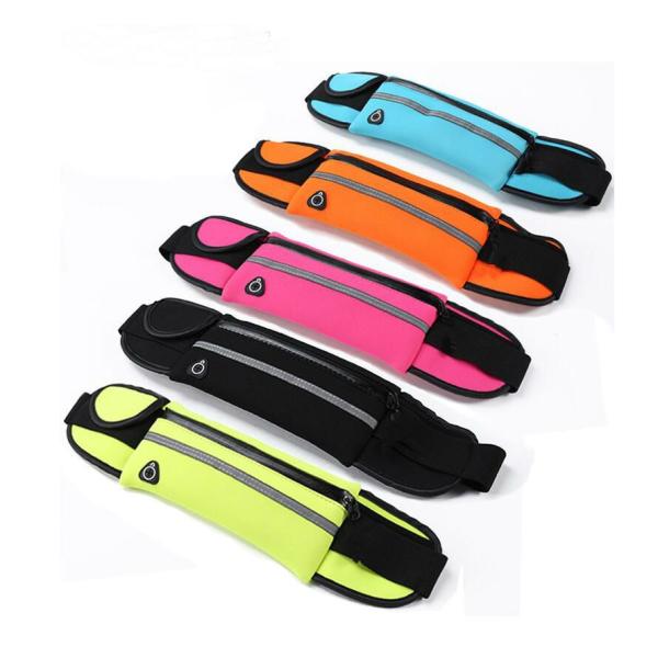 ランニング ポーチ 超軽量 超薄 防水 調節可能 スポーツ用 ウエストポーチ ウォーキングバッグ ジ...