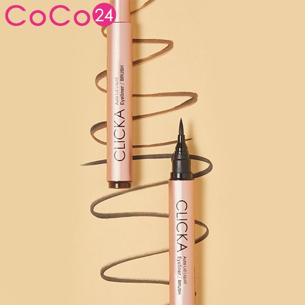 CLICKA アイライナー 0.6g / リキッドアイライナー ウォータープルーフ アイメイク クリ...