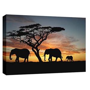 レモンツリーART キャンバスアートパネル アートパネル キャンバス絵画 動物 象 家族 自然風景 夕日 モダン 現代 インテリアアート ポスター 写