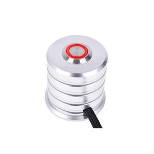 Alphacool Powerbutton with push-button 19mm red lighting - Chrome
