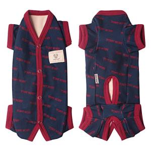 TONY HOBY犬術後服 オス/メス別け 犬用パジャマ 4脚ロンパース 軽くて快適 犬術後ウエア 皮膚保護 犬の介護服