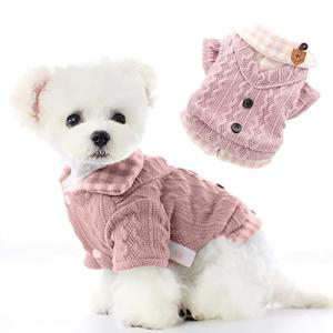ペット服 セーター 犬服 秋冬用 防寒 裏起毛 ニットセーター 柔らかい 可愛い 犬猫用 犬の服 小型犬 中型犬 猫 撮影 写真 着脱簡単 抜け毛防止