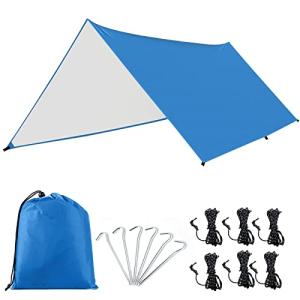 タープテント 防水タープ タープ 天幕シェード キャンプ用品 3m4m 収納袋付き2-8人適用 タープUV 日焼け紫外線カット 多機能タ