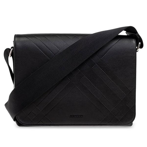 バーバリー ロンドン ショルダーバッグ メンズ Burberry レザー チェック柄