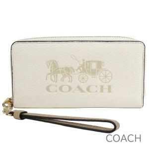 コーチ 長財布 レディース COACH レザー ストラップ付き 馬車モチーフ｜coco