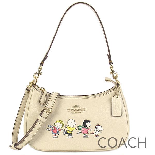 コーチ ショルダーバッグ レディース COACH スヌーピー コラボ商品 2Way レザー 肩掛け・...