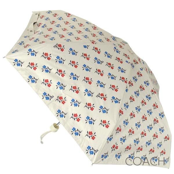 コーチ 折りたたみ傘 日傘 晴雨兼用傘 折り畳み傘 レディース COACH 99％ UVカット 花柄