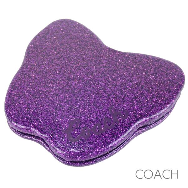 コーチ 手鏡 コンパクトミラー ハンドミラー レディース COACH グリッター チョウ 蝶 バタフ...