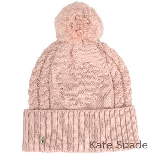 ケイトスペード ニット帽 帽子 ニットキャップ kate spade ハート ポンポン