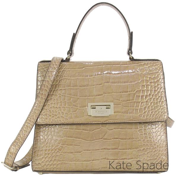 訳アリ ケイトスペード ハンドバッグ kate spade 2Way クロコ調 パテントレザー 斜め...