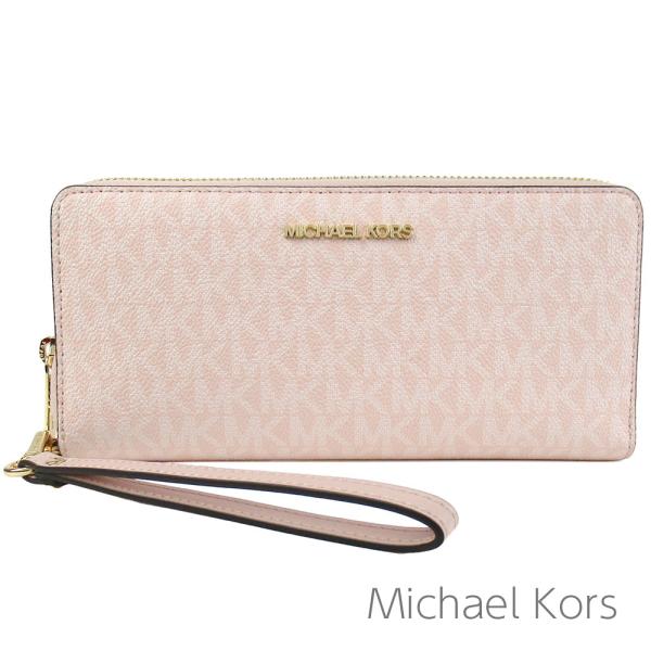 マイケル マイケルコース 長財布 メンズ レディース MK柄 シグネチャー ストラップ付き ラウンド...