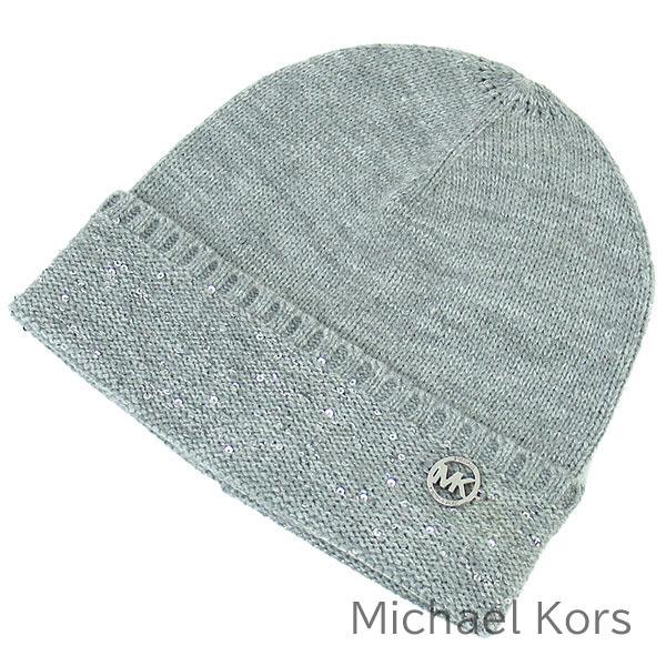 マイケル マイケルコース ニット帽 帽子 ニットキャップ レディース シークイン スパンコール