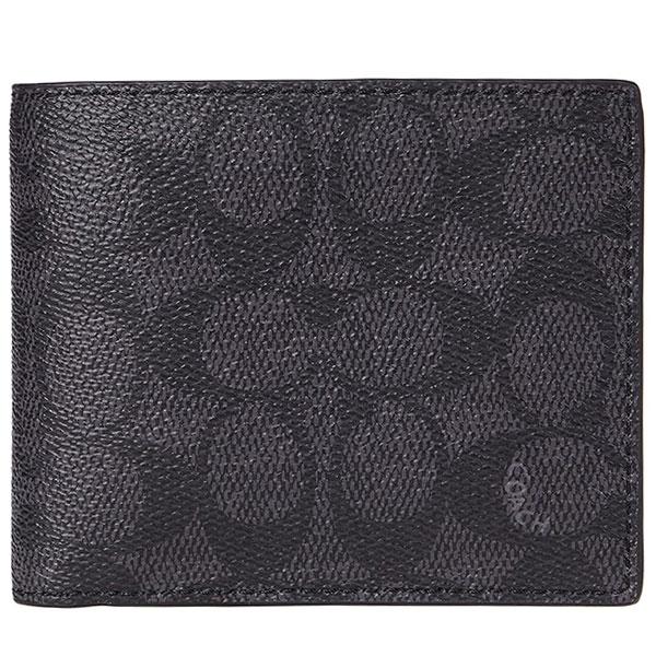 コーチ 二つ折り財布 定期入れ パスケース IDケース メンズ COACH 取り外し可能パスケース付...