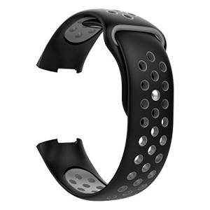 ATiC Fitbit Charge4 / Charge3 バンド 用ベルト 腕時計バンド スマートウォッチバンド シリコン ステンレス製中留 ベルト 軽量 耐久性 調整可能 Bla｜cocoa-store