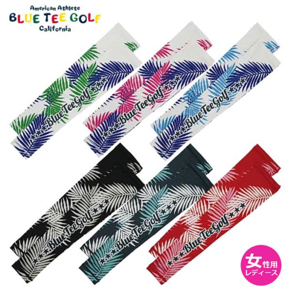 BLUE TEE GOLF　レディース アームカバー（パームツリー柄）　AC-020　-ブルーティー...