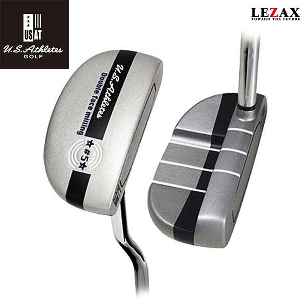 レザックス　U.S.Athletes　パター マレット型　パターカバー付き（マグネット式）　メッキ仕...