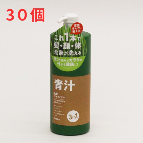 青汁全身シャンプー 30本 これ1本で全身をスッキリ洗浄！ 毎日の時短に！1L　IT-2108-02