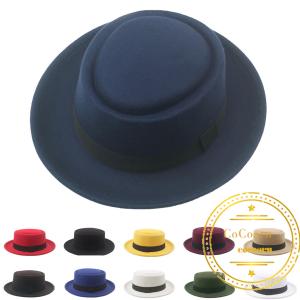 ボーラーハット メンズ ハット 帽子 ウール フェルト ブラック 黒 ワインレッド グレー 山高帽 シンプル 無地 大きいサイズ 小さいサイズ