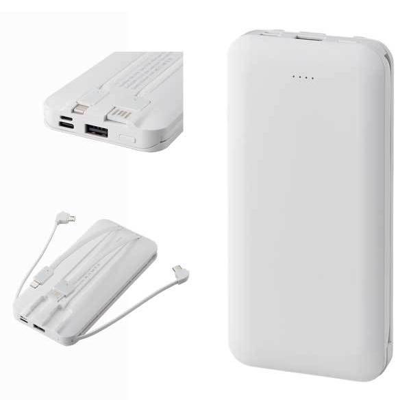 ４ケーブル モバイルバッテリー 10000mAh　6187