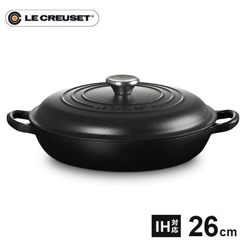 ル・クルーゼ Le Creuset ビュッフェ・キャセロール 26cm マットブラック 2132