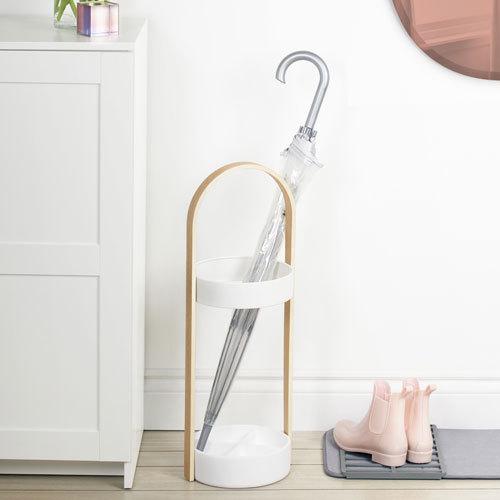 umbra ハブ アンブレラスタンド ホワイト/ナチュラル