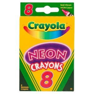 Crayola クレヨラ Neon Crayons 8 ネオンカラークレヨン 8色 523418