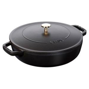 ストウブ staub ラウンド 両手フライパン 26cm ブラック 40511-725