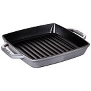 STAUB - ストウブ  ピュアグリル３０ (保証書付)グレー ストウブ staub ピュアグリル スクエア 28cm グレー 40511-684