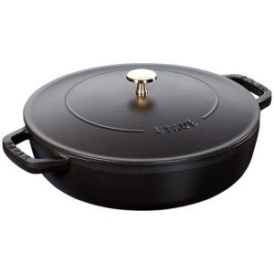 ストウブ staub ピコ・ココット ブレイザーソテーパン 26cm ブラック 40506-542 ...