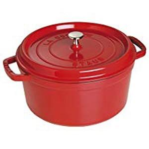 ストウブ staub ラウンド 両手フライパン 26cm チェリー 40511-727