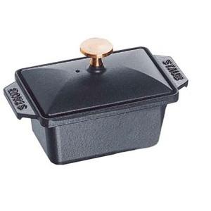 STAUB - ストウブ　STAUB  ハーフテリーヌ　staub ブラック Amazon.com: STAUB Terrine Small Rectangular 15cm x 11cm