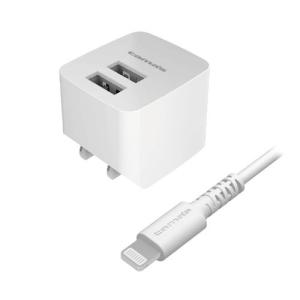 多摩電子工業 コンセントチャージャー 2.4A Lightningケーブル 2m TA62UL20W