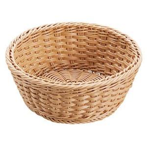 シンドー 抗菌樹脂 丸型バスケット DS106 24型 ナチュラル 7703650