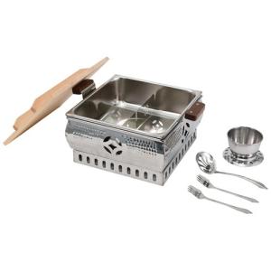 ステンレス製おでん鍋業務用ガスコンロ 日本製 おでん鍋 おでん用 角型 仕切り付 桜彩 ステンレス製 おしゃれ