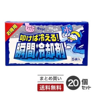 まとめ買い 扶桑化学 叩けば冷える 瞬間冷却剤 5袋入 20個セット 熱中症対策グッズ 熱対策 冷感 保冷 冷却 涼しい クール