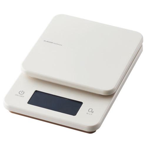 エレコム ELECOM キッチンスケール デジタルスケール 計量器 はかり 最大3kg 0.5g単位...