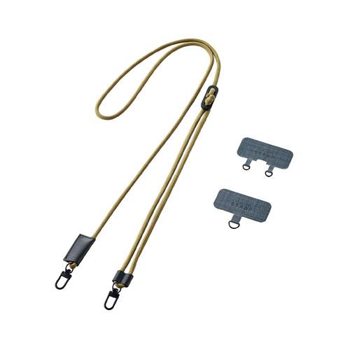 エレコム ELECOM スマホ ショルダー ストラップ 約42~78cm カジュアルタイプ 長さ調整...