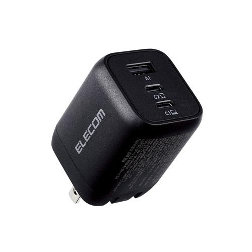 エレコム ELECOM 充電器 PD 65W タイプC×2 USB A×1 MacBook Pro/...