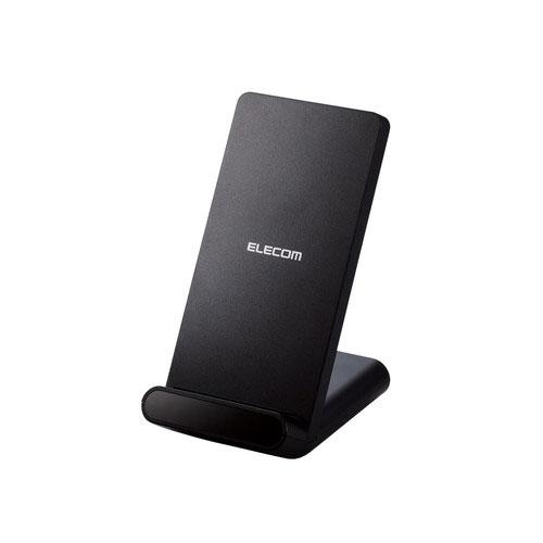 エレコム ELECOM ワイヤレス充電器 Qi認証 5W スタンド 縦置き/横置き両対応 滑り止めパ...